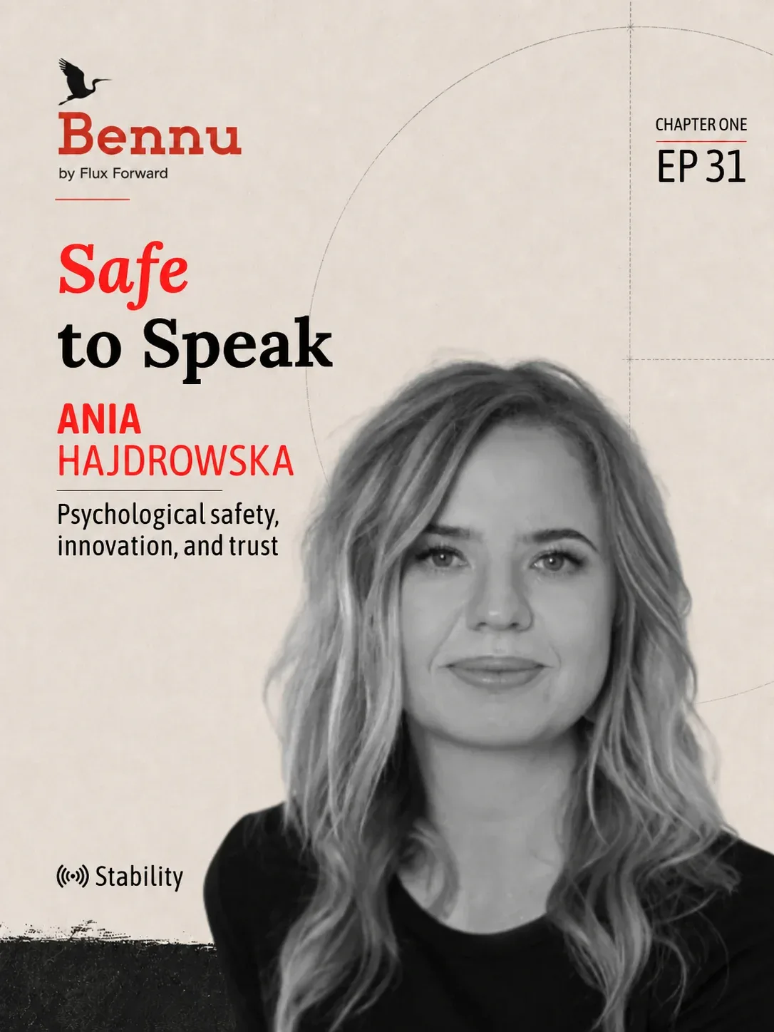 Bennu Chapter One episode cover for Safe to Speak with Ania Hajdrowska