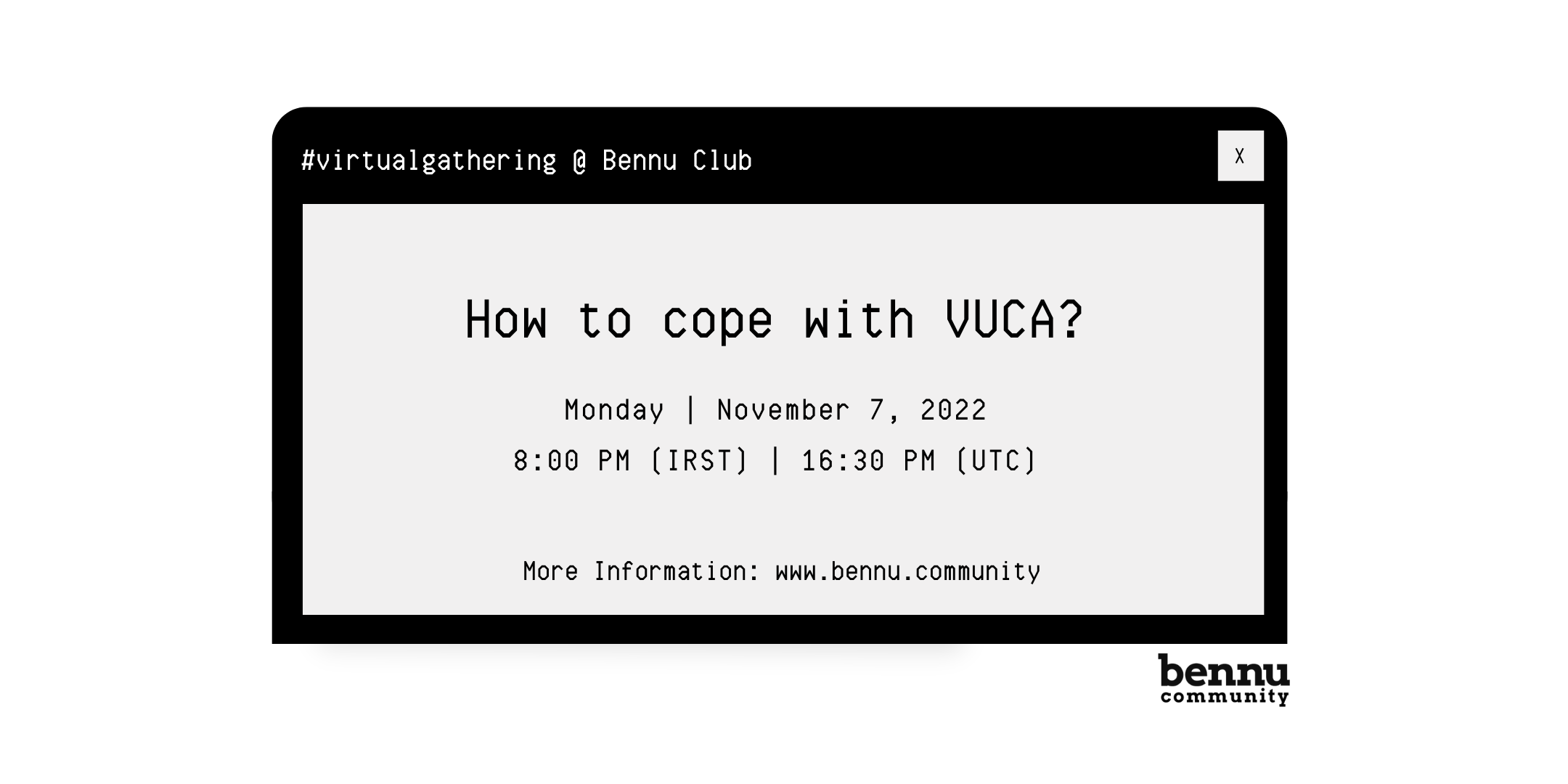 How to cope with VUCA Monday November 7, 2022